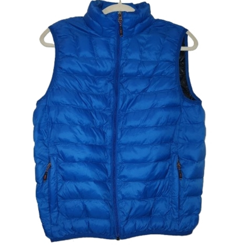 Hawke & Co Sport Down Packable Puffer Vest Blue Size S Zip Pockets Performance
